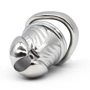 جهاز عفة للرجال من الفولاذ المقاوم للصدأ 304 مصقول ومجوف وقابل للتنفس مع ثلاثة حلقات للقضيب - Product Image 3