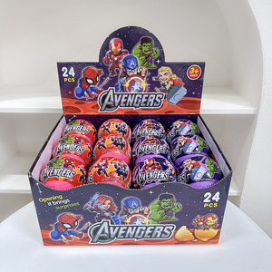 24 pièces/ensemble <span class=keywords><strong>Marvel</strong></span> Cartoon Cool Iron Bat Spider Man Capsule Toys Mystery Box Children 3D Doll Toys Keychain Surprise Blind Box - Product Image 2