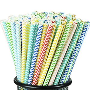 Pajitas de Papel Ecológicas Biodegradables Desechables Multicolores Envueltas Individualmente - Product Image 1