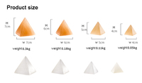 Marokkanische Transparente Steinpyramide Figur Kristallturm Orange Dekorationsstück Handgefertigt Weihnachten Zuhause Blumen Musik Engel