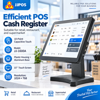 Systèmes de point de vente (PDV) à écran tactile unique de 15 pouces, vente en gros directe d'usine, caisse enregistreuse de bureau Windows pour comptoir de facturation et restaurant