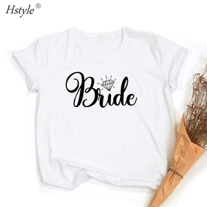 Equipo novia corazón Evjf despedida de soltera mujeres Gropu camiseta chica boda Mujer Tops <span class=keywords><strong>camisetas</strong></span> Mujer negro Rosa Blanco ropa - Product Image 6