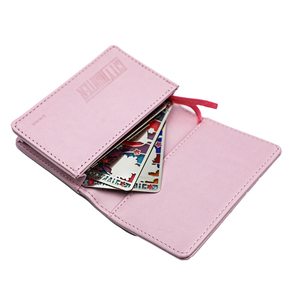 Cartera Minimalista de Cuero PU con Cierre de Botón, Opciones de Color Rosa y Azul para Tarjetas de Crédito - Product Image 3
