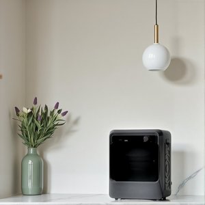 Sèche-linge compact 3 kg à ventilation, en acier inoxydable, contrôle automatique, écran LED, classe d'efficacité énergétique, usage domestique - Product Image 1
