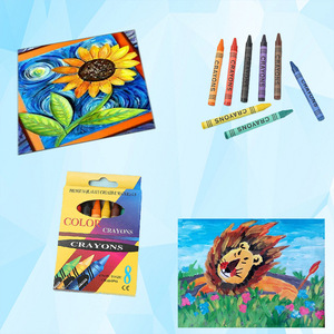 Juego de Papelería Escolar Económico, No Tóxico, Juego de Crayones de 8 Colores para Niños, Longitud de 8 cm - Product Image 3