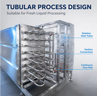UHT Tubulaire Sterilisator met Ontluchter Automatische Sterilisatiemachine voor Melk, Fruitsap & Plantaardige Drankenfabriek