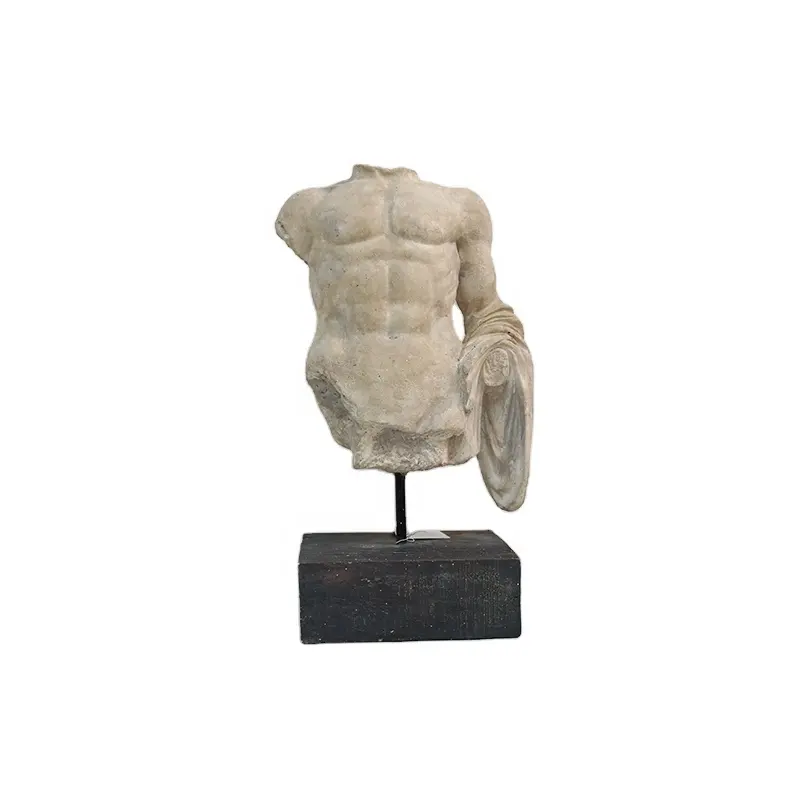 OEM Statue de corps d'homme grec Décoration intérieure Artisanat en résine Sculpture abstraite de David Décoration intérieure Europe Art corporel moderne Art européen