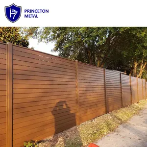 Custom aluminum horizontal luxury privacy garden screen powder coated slat fence