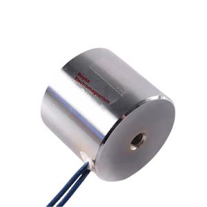 गोल होल्डिंग इलेक्ट्रोमैग्नेट डीसी 24v 1.3w 10 किलो इलेक्ट्रो इलेक्ट्रिक मैग्नेट, बेलनाकार विद्युत चुंबक - Product Image 3