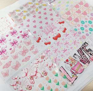 Fábrica preço 3D UVDTF envoltório adesivos para copos de vidro 16oz PET Material lavável e impermeável - Product Image 1