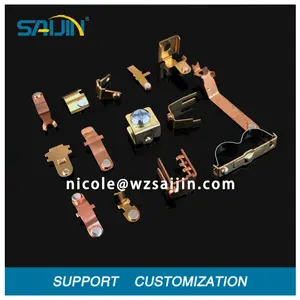 Parte de contacto de toma de corriente interruptor de contacto de terminal de cobre plateado accesorios de latón