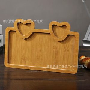 Wooden Heart Shaped <b>Tray</b> 28x20x1.2 Cm For Desserts <b>Snacks</b> Valentine's Day Serving Platter - Product Image 3