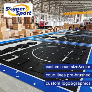 Cancha de Baloncesto para Patio Trasero de 20 x 25 Pies, Tamaño Personalizado, Baldosas Enclavables de PP/Goma, Piso Modular Temporal para Actividades, Resistente a Impactos - Product Image 5