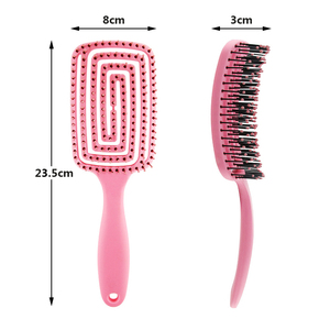 Cepillo de Pelo Curvo para Desenredar, con Ventilación ABS, para Cabello Rizado, con Impresión de Logotipo Personalizado, Herramienta de Peluquería Profesional - Product Image 2