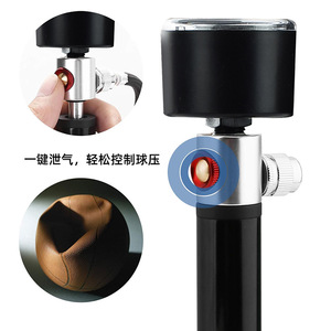 Pompe à air portable en alliage d'aluminium avec manomètre pour vélo, ballon de basket, ballon de football, légère et durable - Product Image 2