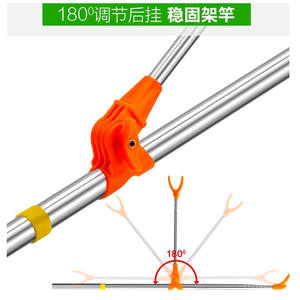 Soporte para caña de pescar Jiang Yue, acero inoxidable, 22 cm, plegable, rotación multidireccional, para pesca salvaje - Product Image 3