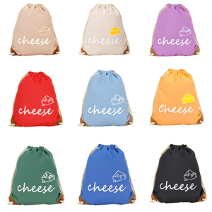 Bán buôn biểu tượng tùy chỉnh hữu cơ tái sử dụng bông dây kéo Ba lô bền giá thấp tùy chọn - Product Image 6