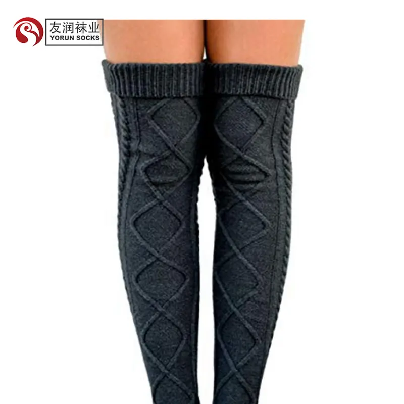 YR-A-calcetines gruesos de lana de bambú para mujer, botas a la moda, 697