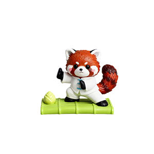 Estatua <span class=keywords><strong>de</strong></span> <span class=keywords><strong>Panda</strong></span> <span class=keywords><strong>Rojo</strong></span> <span class=keywords><strong>de</strong></span> Artes Marciales, Decoración Personalizada <span class=keywords><strong>de</strong></span> Poliresina, Adorno Encantador para Mesa con Base <span class=keywords><strong>de</strong></span> Bambú, Figura <span class=keywords><strong>de</strong></span> Animal Divertida para Escritorio - Product Image 3