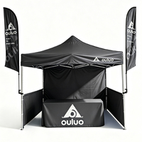 Tente de réception carrée robuste 300D Oxford 10x10 pieds pour événements sportifs, avec armature en acier pour grands événements