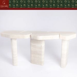 <span class=keywords><strong>Table</strong></span> d'entrée en travertin GOLDKING, beige, pierre naturelle, <span class=keywords><strong>console</strong></span> moderne minimaliste, sur mesure pour la décoration du hall d'entrée - Product Image 4