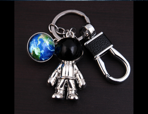Exquisiter Leuchtender Schlüsselanhänger mit Sonne, Neun Planeten, Mond, Milchstraße, Galaxie und Zweiseitigem Kristall-Erde-Schlüsselanhänger - Product Image 4