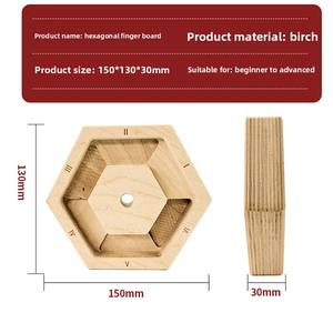 Tabla de Entrenamiento de Escalada en Roca de Madera de 6 Lados, Entrenador de Fuerza para Dedos y Muñecas, Uso Portátil en Interiores/Exteriores, Madera de Abedul Sólida - Product Image 2