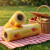 Película de PVC ligera y fácil de rasgar, envoltura plástica para almacenamiento de alimentos en el hogar, para ensaladas de frutas y sándwiches