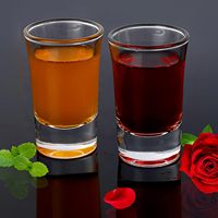 Set Gelas Shot 1.4oz, Alas Berat, Gelas Mini Transparan, Gelas Espresso untuk Tequila, Vodka, Whiskey, untuk Bar, Pesta, Hadiah