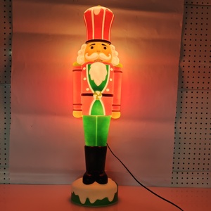 Customizable <b>Nutcracker</b> Soldier Figurine with LED Lighting, Festive Holiday <b>Decoration</b> for Indoor & Outdoor <b>Christmas</b> Use - Product Image 6