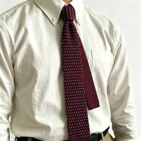 Cravate en polyester tricoté à motif étoile, fleur de lys et pois pour homme, idéale pour mariage, fête ou affaires, pièce unique