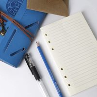 Inserts de journal en cuir PP lignés rechargeables avec inserts à 6 trous pour classeurs A6 - Option cadeau