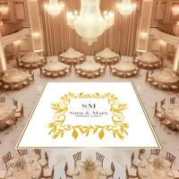 Autocollant de sol de danse doré effet miroir pour mariage, amovible, auto-adhésif, en vinyle PVC, sans résidu, pour allée de cérémonie, événements et fêtes