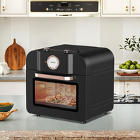 Four à Air Chaud Électrique Multifonctionnel en Acier Inoxydable 25L OEM, Four à Griller Sans Huile avec Support de Rôtissoire, Économe en Énergie