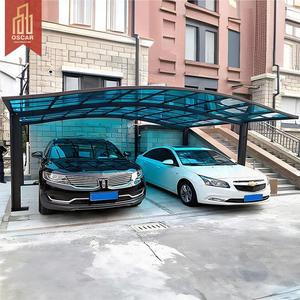 Auvent extérieur 55x6m pour <span class=keywords><strong>2</strong></span> <span class=keywords><strong>voitures</strong></span> avec fonction anti-fuite et conception robuste, idéal pour allées, jardins, parkings, abris de voiture - Product Image 1