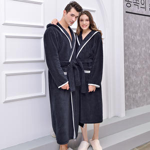 Accappatoio di Lusso ODM per Inverno, Autunno/Primavera, Lunghezza al Ginocchio, Caldo, Spesso, Unisex, Traspirante, Asciugatura Rapida, Alta Grammatura 400, per la Notte - Product Image 4