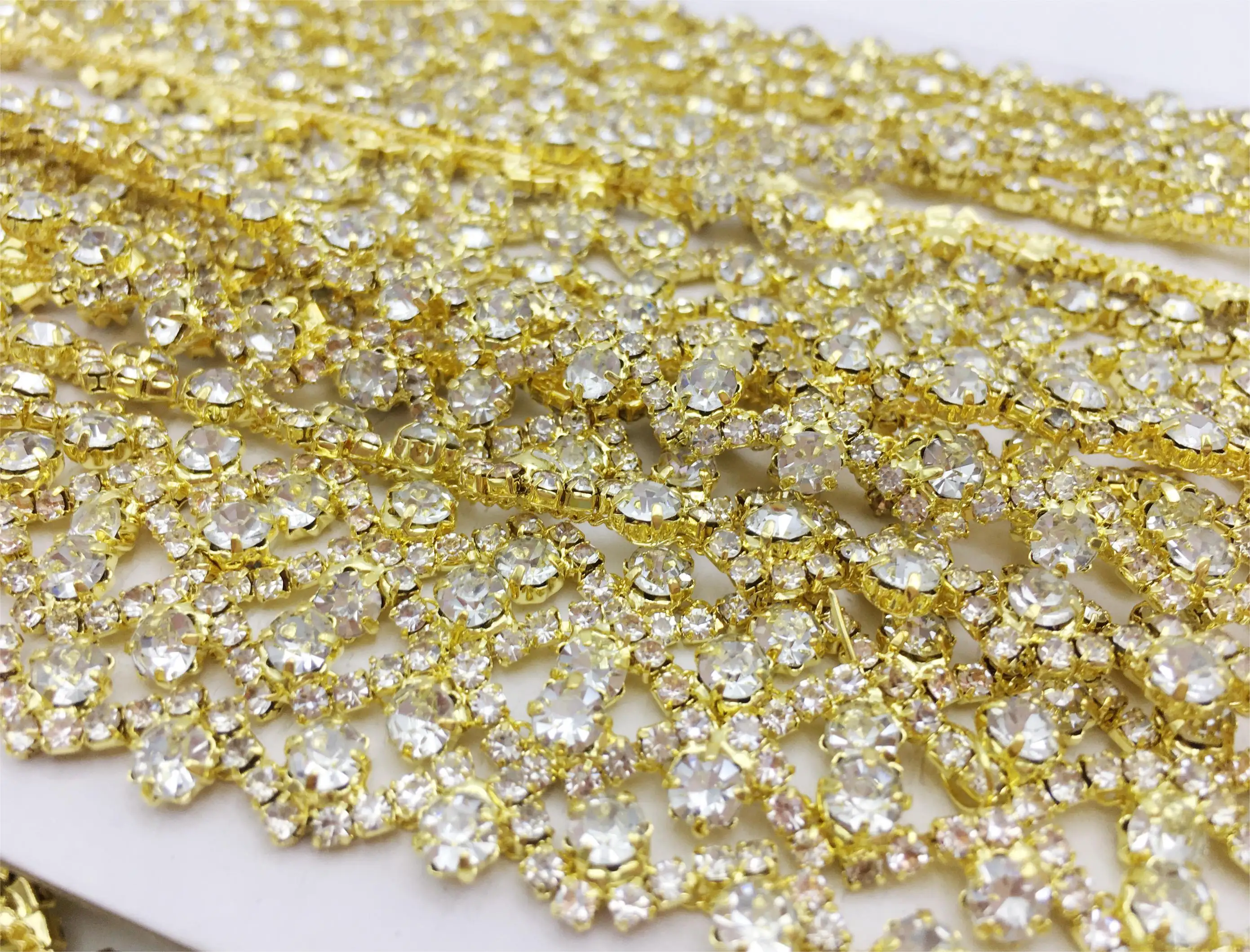 Crystal Diamond Chain S-shaped diamond decoration Wedding Accessories and Clothing Headwear and wedding dress