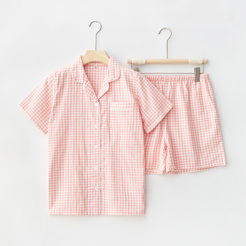 Female-pink grid-gauze