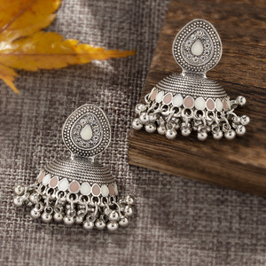 2024 Fashion Jewelry Bohemian Alloy Retro Ethnic Style <strong>Earrings</strong> Antique Silver Vintage Dangle Drop <strong>Statement</strong> <strong>Earrings</strong> for Women - Product Image 2