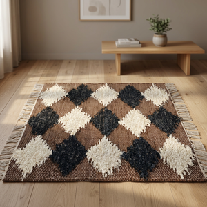 Alfombra de Algodón Puro Hecha a Mano, Súper Gruesa, de Fibra Natural, para Sala de Estar, Dormitorio, Hogar, Hotel, Resort, Decoración de Interiores - Product Image 4