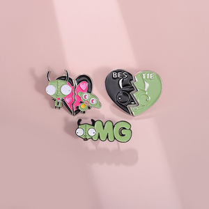 Bros Enamel penyapu Anime Amerika bros Aloi ZIM menarik aksesori pakaian lencana campuran perhiasan hadiah untuk teman - Product Image 5