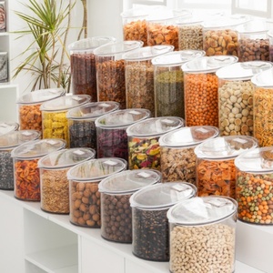 Wholesale Bulk Food <b>Bins</b> Clear Plastic Candy Dispenser Plastic Bulk Food Container With Scoop - Product Image 3