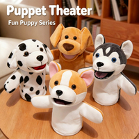Boneka Tangan Anak Anjing Lucu - Mainan Edukatif Berbahan Plush untuk Anak-Anak, Boneka Sarung Tangan Hewan Interaktif untuk Orang Tua dan Anak, Dapat Disesuaikan