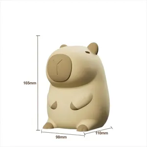 Dễ thương capybara Đèn bàn động vật Silicone đêm đèn sạc sáng tạo phim hoạt hình capybara Đêm ánh sáng đèn - Product Image 5