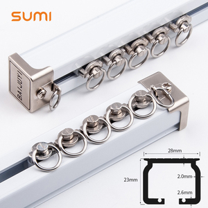 Riel <span class=keywords><strong>de</strong></span> Cortina <span class=keywords><strong>de</strong></span> Aluminio <span class=keywords><strong>de</strong></span> 2.6mm <span class=keywords><strong>de</strong></span> Grosor Extra, Ultra Silencioso, <span class=keywords><strong>de</strong></span> Montaje en Techo Simple o <span class=keywords><strong>Doble</strong></span>, <span class=keywords><strong>Precio</strong></span> al por Mayor Directo <span class=keywords><strong>de</strong></span> Fábrica - Product Image 1