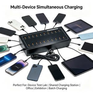 Stasiun Pengisian Daya USB C 400W 20 Port dengan Cangkang Logam, Pengisi Daya USB C Multi Port 45W untuk Smartphone, Tablet, dan Perangkat USB C Lainnya - Product Image 3