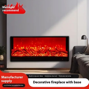 <span class=keywords><strong>Chimenea</strong></span> electrónica interior eléctrica con llama de metal base decorativa y simulación de leña <span class=keywords><strong>para</strong></span> uso doméstico - Product Image 5