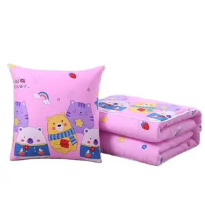 Pink doll 2 in 1 Throw pillow foldable detachable multi-functional bed office cushion comforter