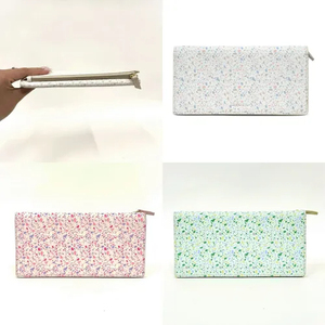 Women's long ladies cute glitter PU leather wallet gradient sequins shiny zipper <b>sealing</b> <b>waterproof</b> polyester lining - Product Image 1
