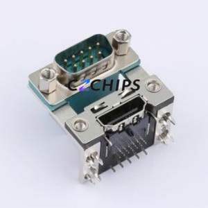 HYCW04-2IN28-158B D-Sub/VGA Connector Bent Lead Through Hole Connector High Density D-Sub Male 28P Right Angle Insert - Product Image 1